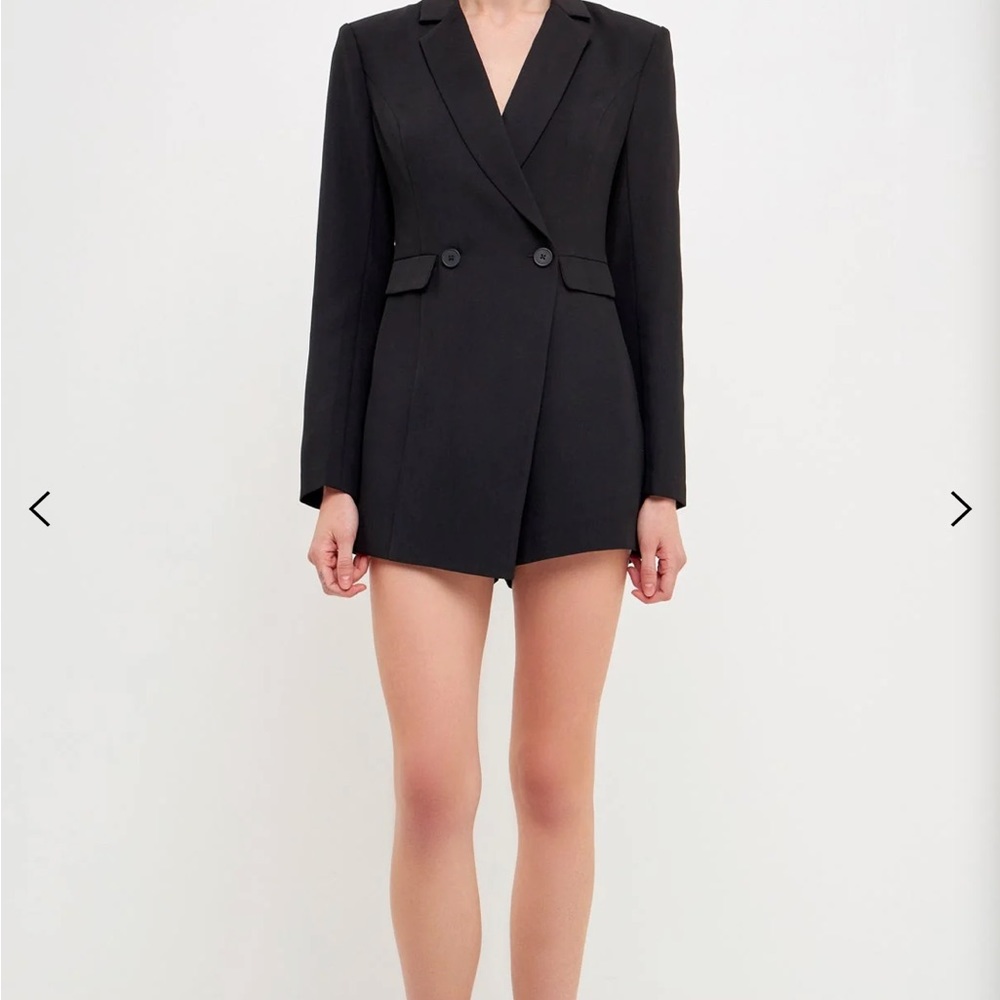 Endless Rose Suit Romper with shoulder pads.